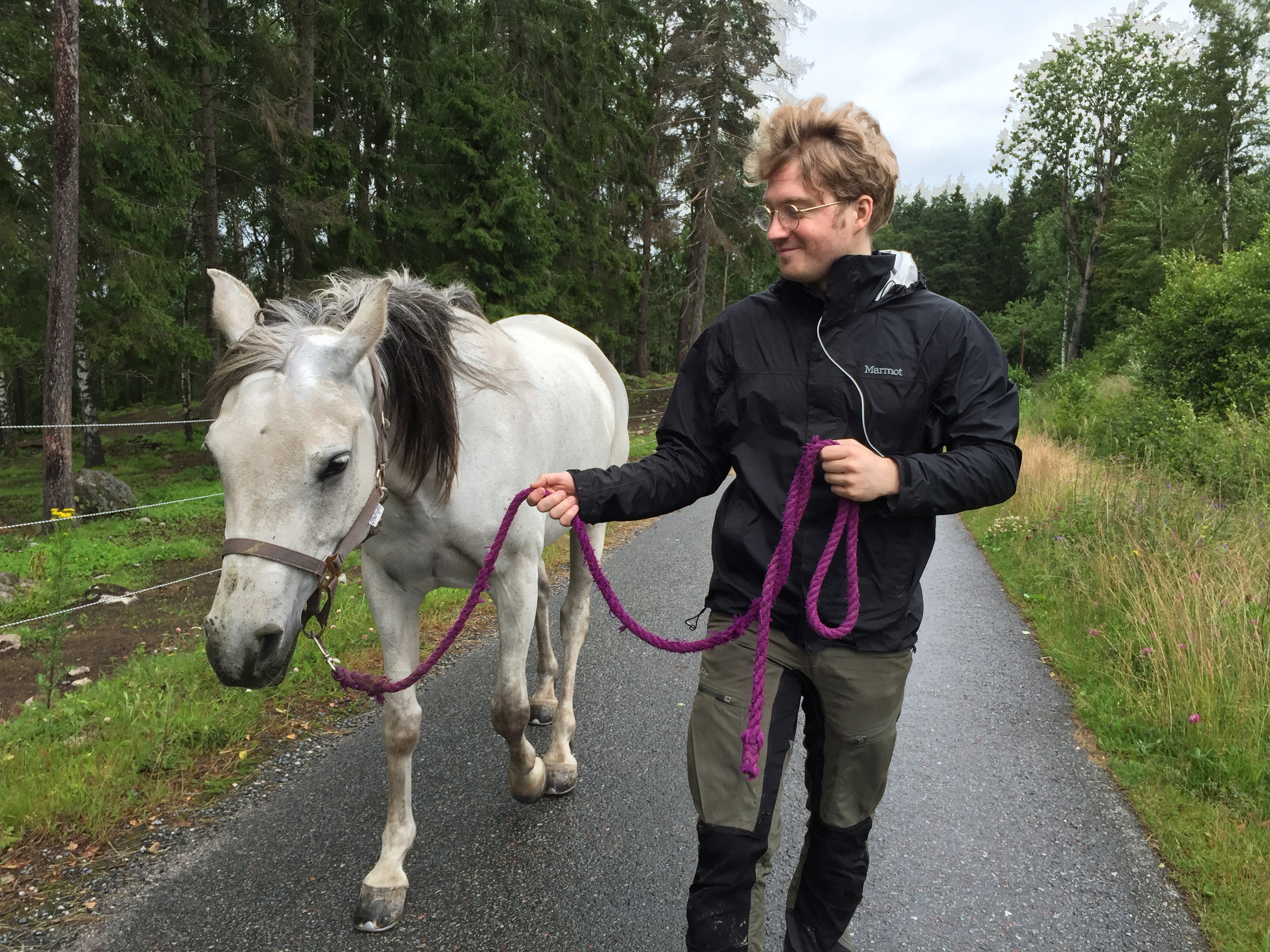 Henrik and Nemah on a walk