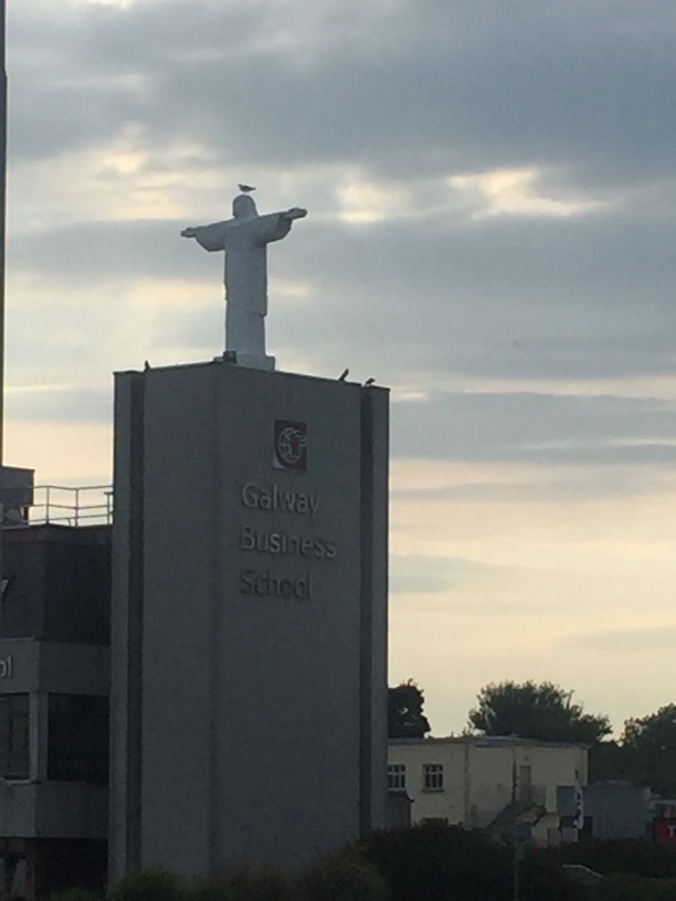 Galway Business School, with Jesus and seaguls