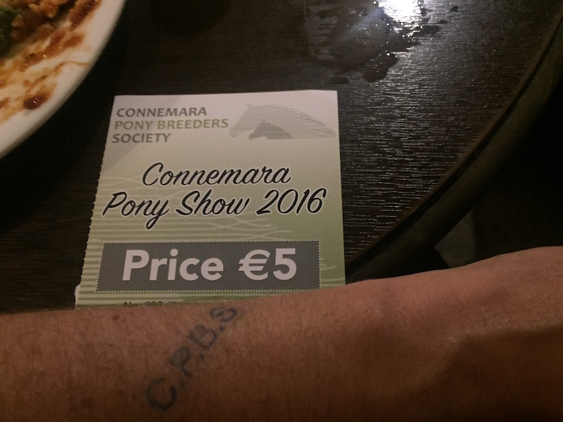 Ticket for the show